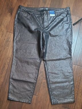 NWT Old Navy Metallic Brown High-Rise OG Loose Jeans size 22